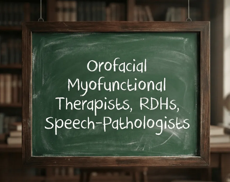 Orofacial Myofunctional Therapists, RDHs, Speech-Pathologists